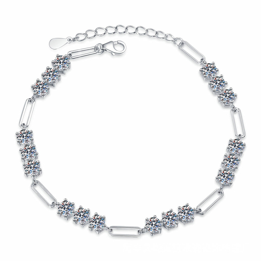 5.4CT Chain Link Bracelet Moissanite Bracelet
