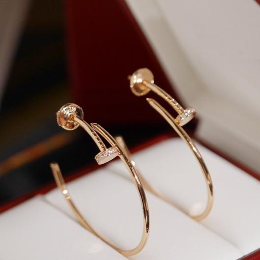 CARTIER JUSTE EARRINGS DIAMONDS 1.8MM