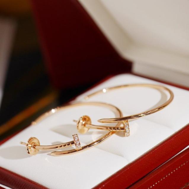 CARTIER JUSTE EARRINGS DIAMONDS 1.8MM