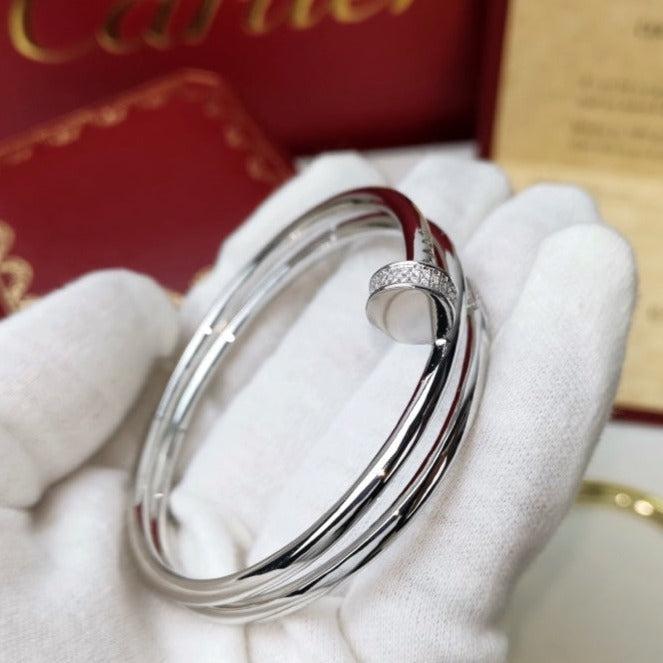 CARTIER JUSTE BRACELET 3.5MM DOUBLE ROW DIAMOND