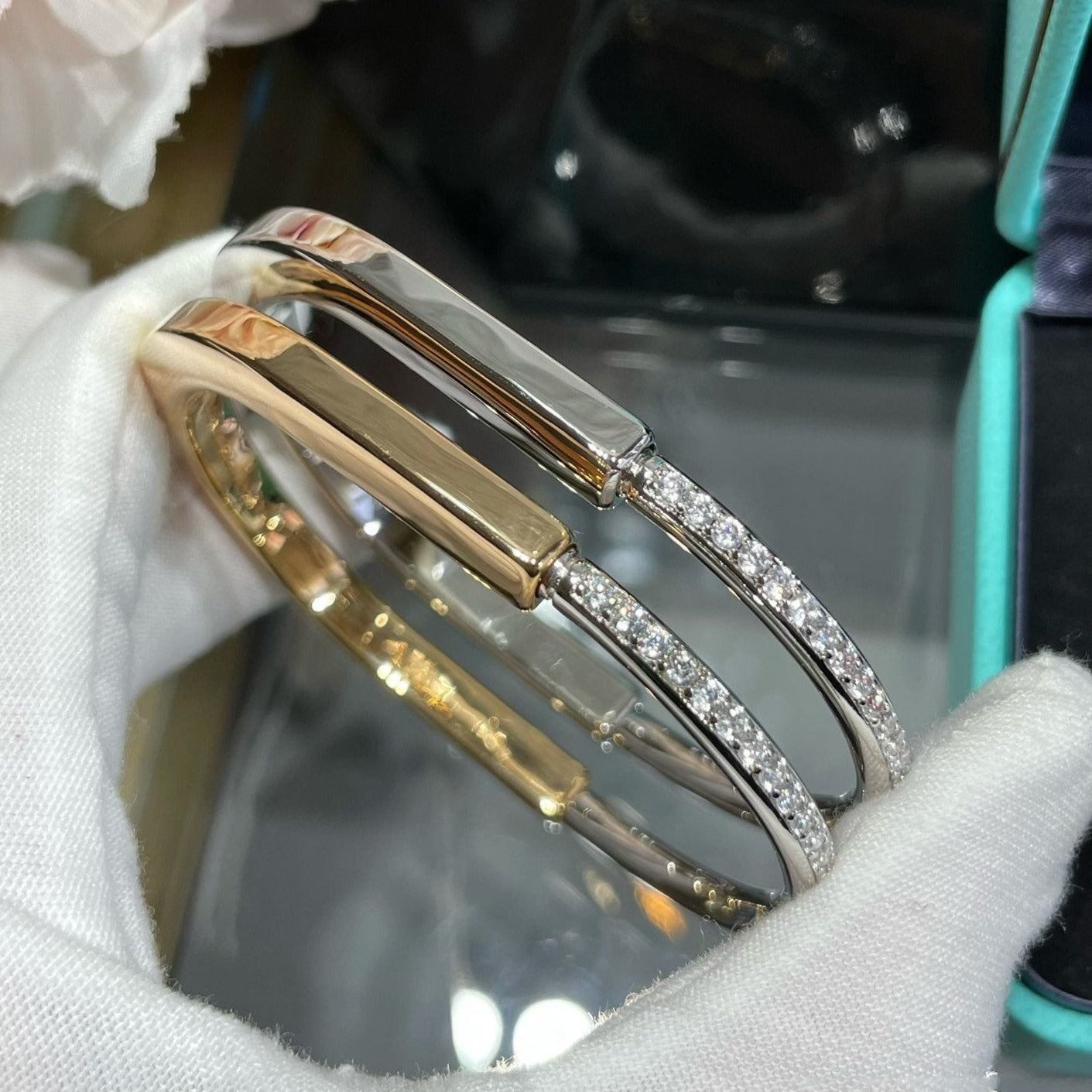 TIFFANY LOCK BRACELET DIAMOND