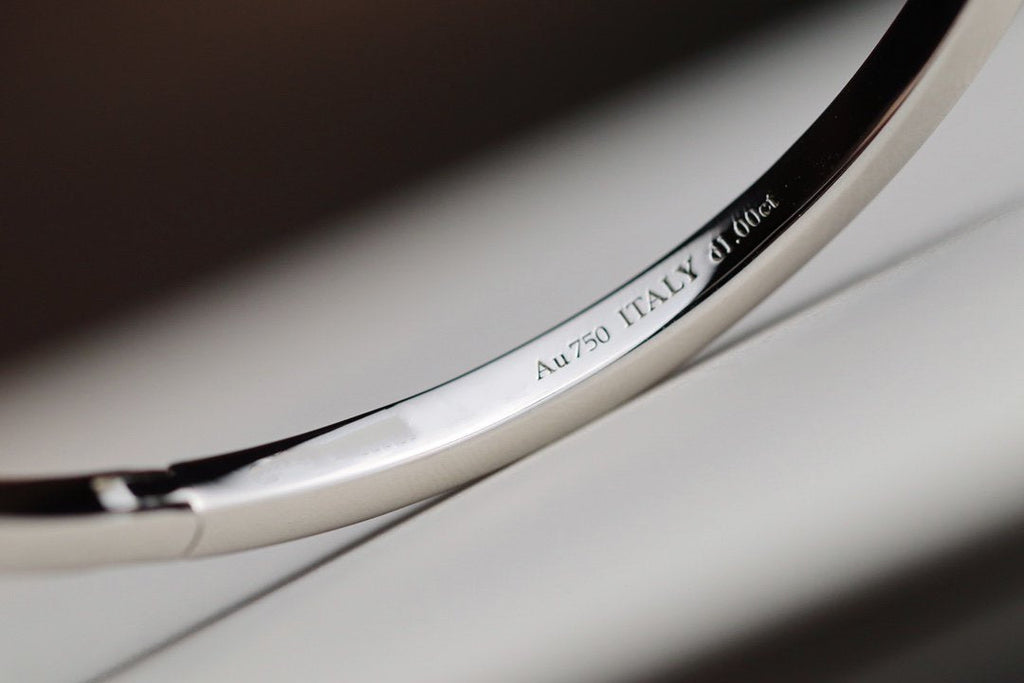 TIFFANY NARROW T1 HINGED BANGLE DIAMOND SILVER