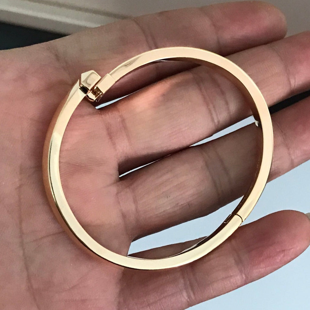 TIFFANY T1 WIDE DIAMOND HINGED BANGLE PINK GOLD