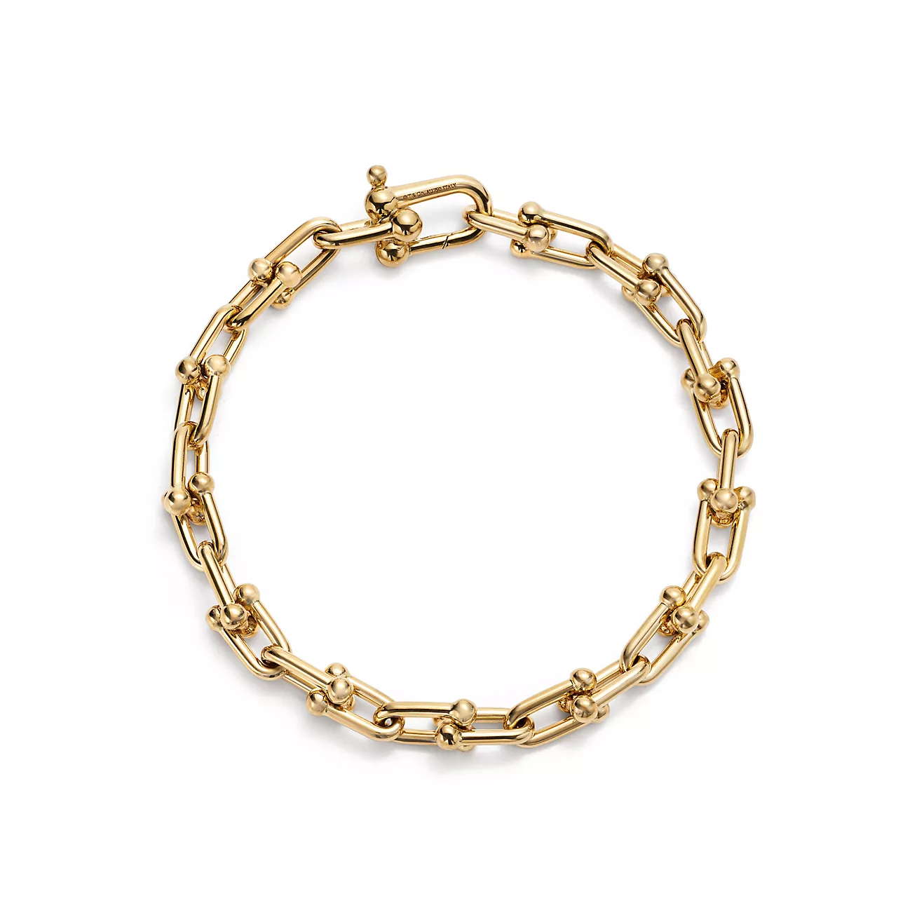 TIFFANY HARDWEAR SMALL LINK 26 MOTIF GOLD BRACELET