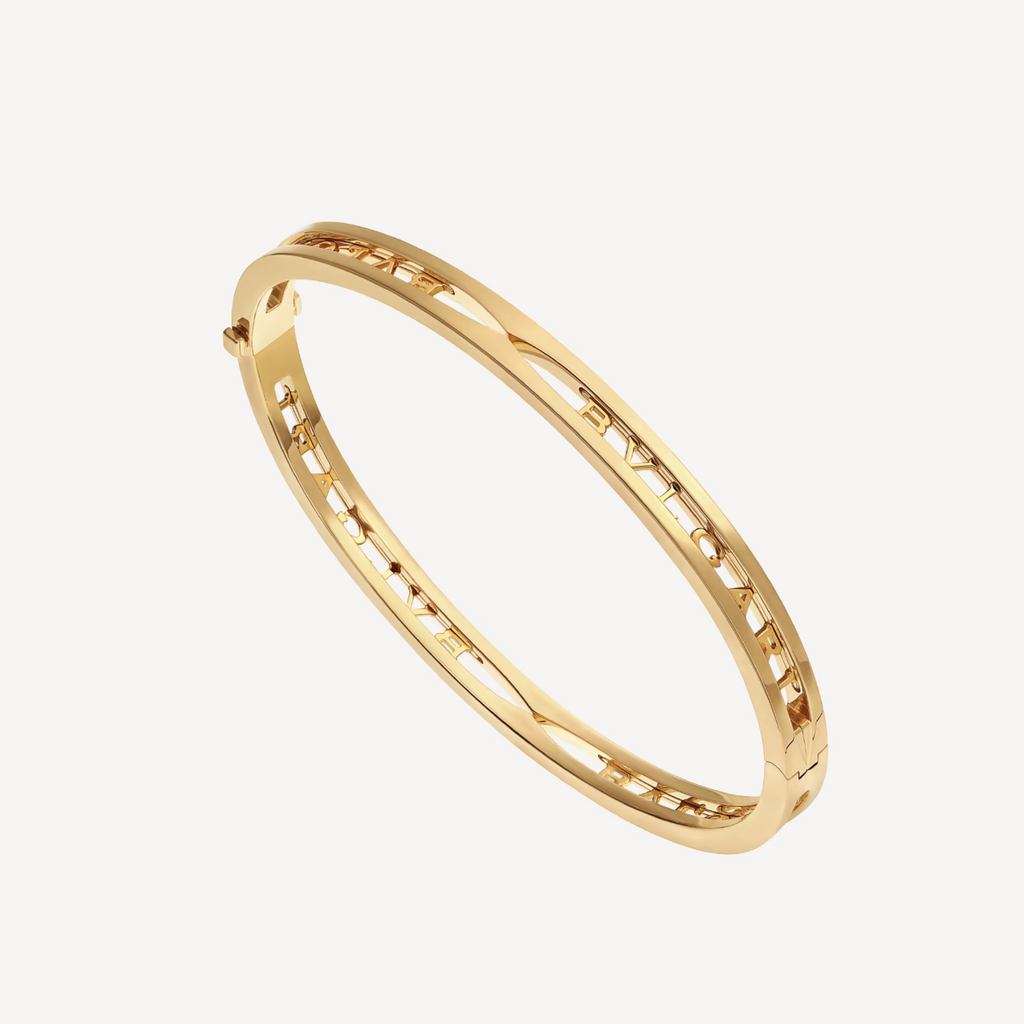 Bvlgari ZERO 1 SPIRAL LOGO GOLD BRACELET