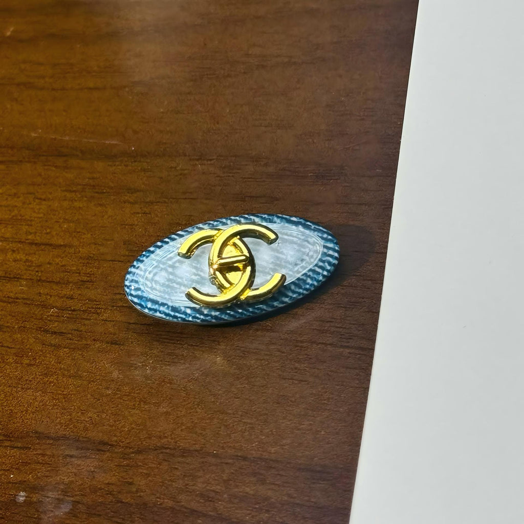 Chanel Denim Blue Hair Pins (Set: 5Pcs Total as the Main Pic)