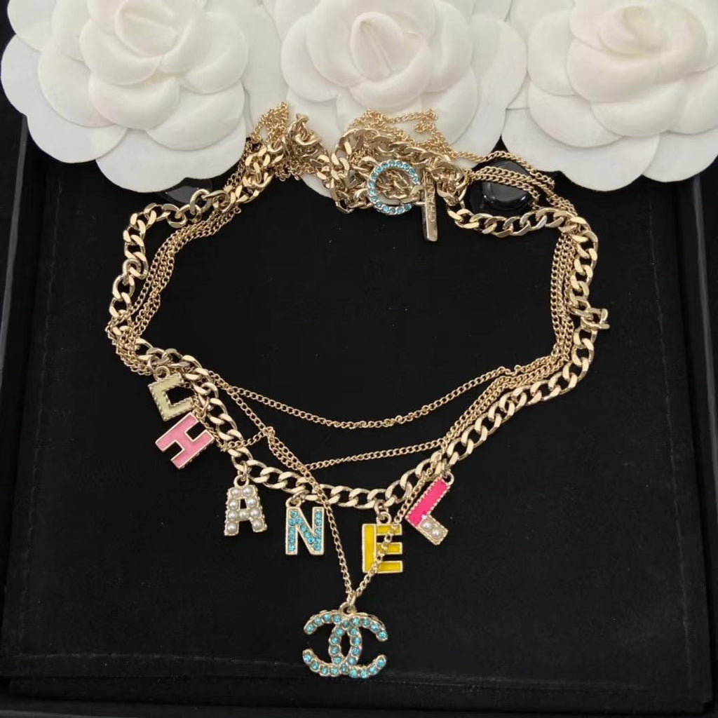Chanel Letter Necklace Bracelet