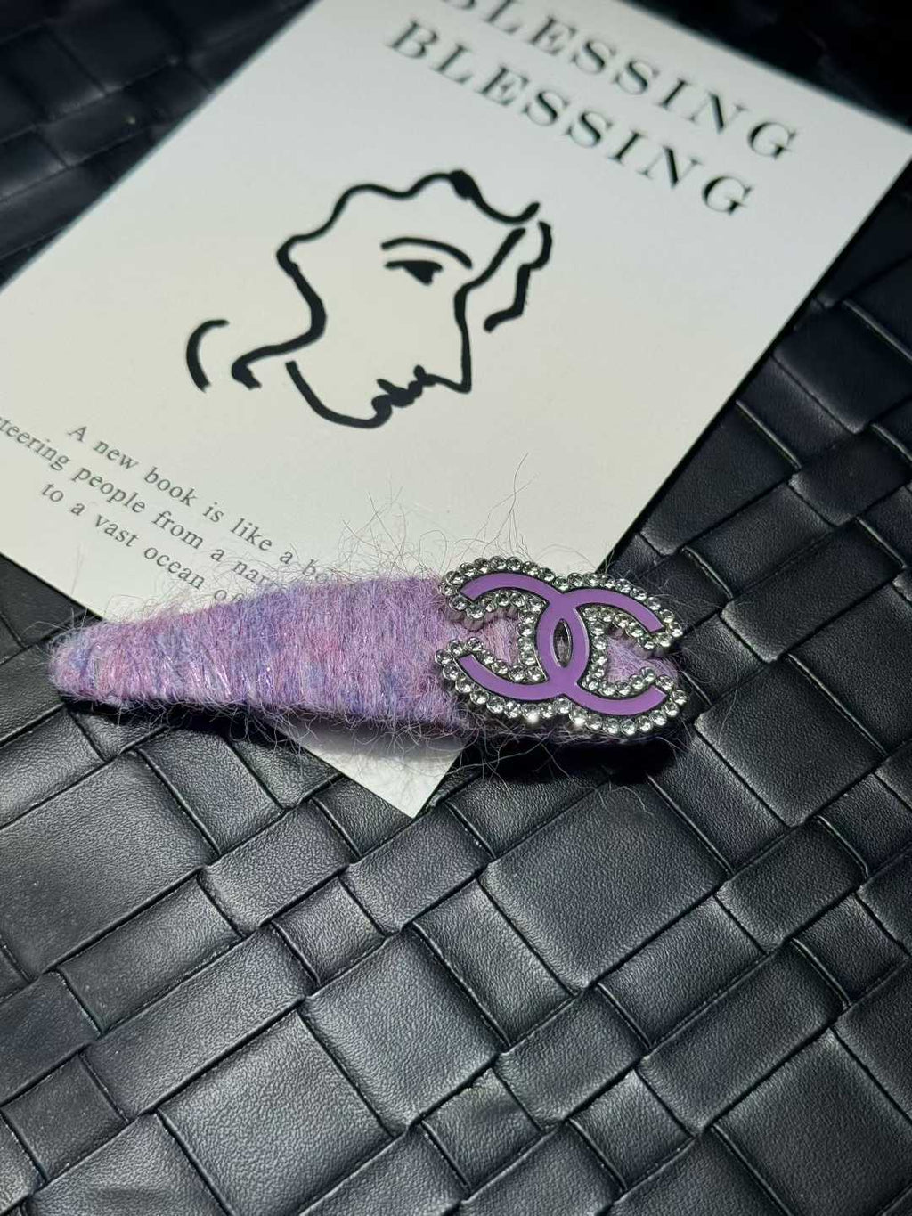 Chanel Purple Hair Claw Hair Pin (One Claw + One Pin)