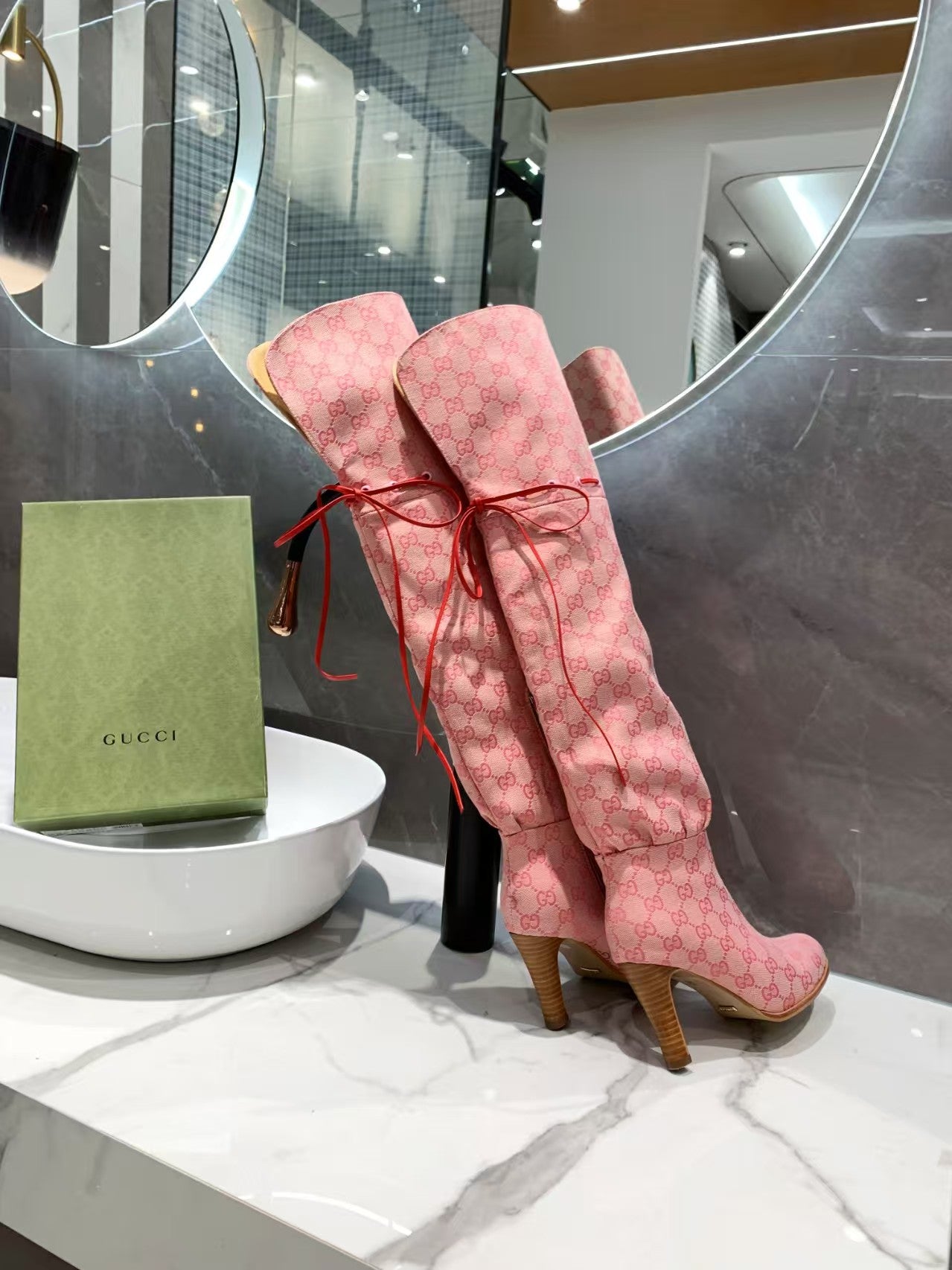 Gucci Pink Boots