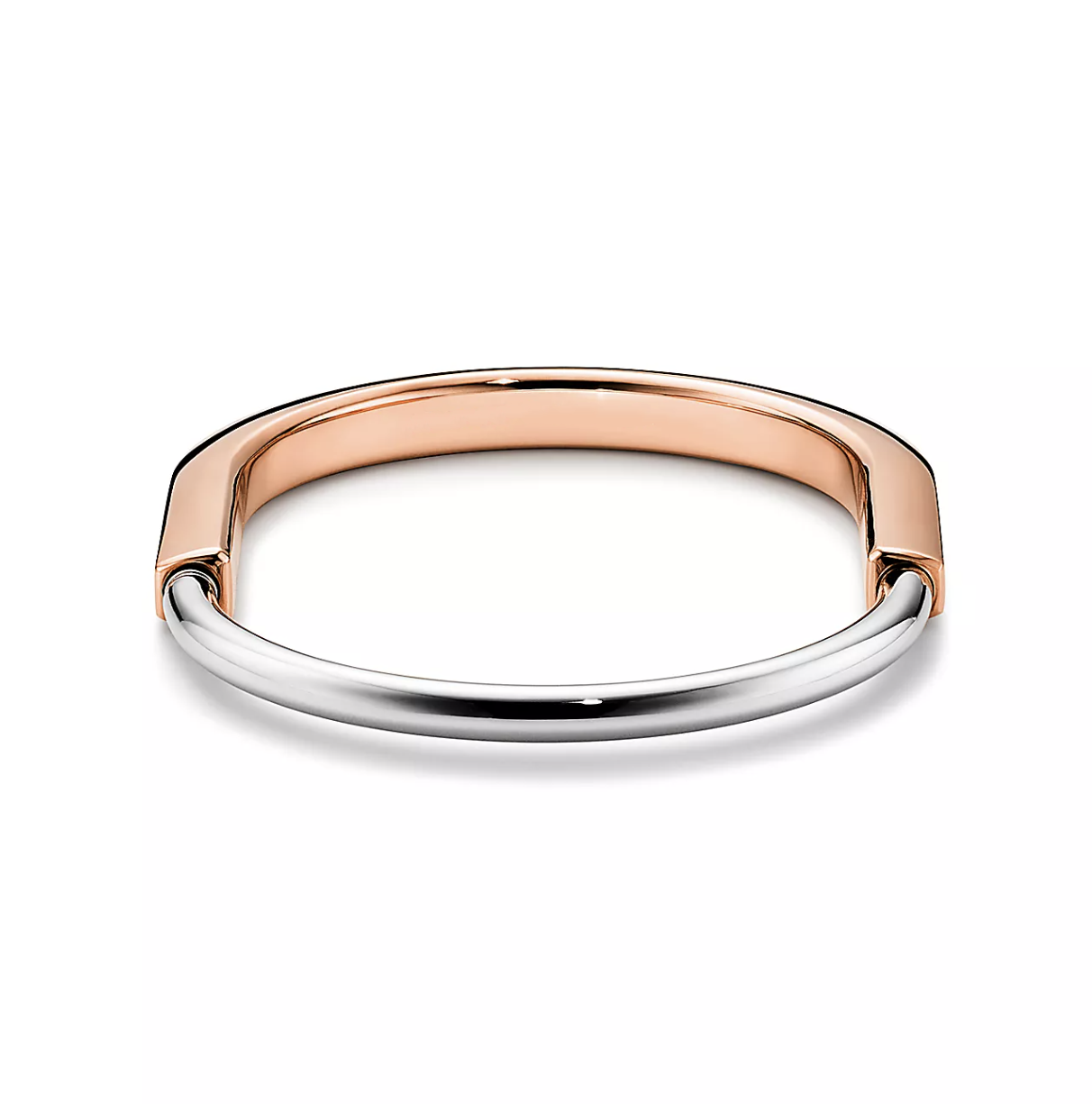TIFFANY LOCK BRACELET ROSE AND WHITE GOLD
