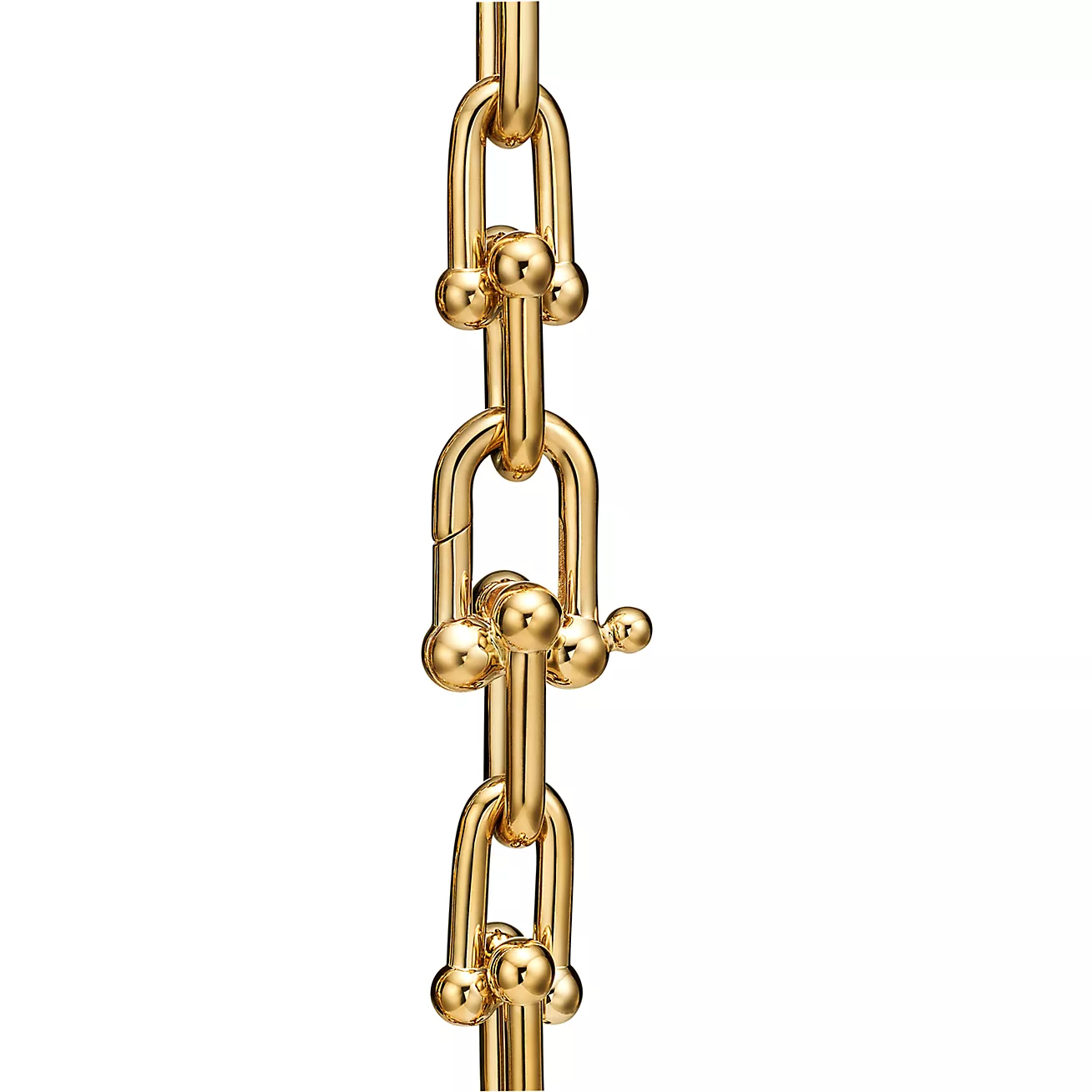 TIFFANY HARDWEAR MEDIUM LINK 20 MOTIF GOLD BRACELET