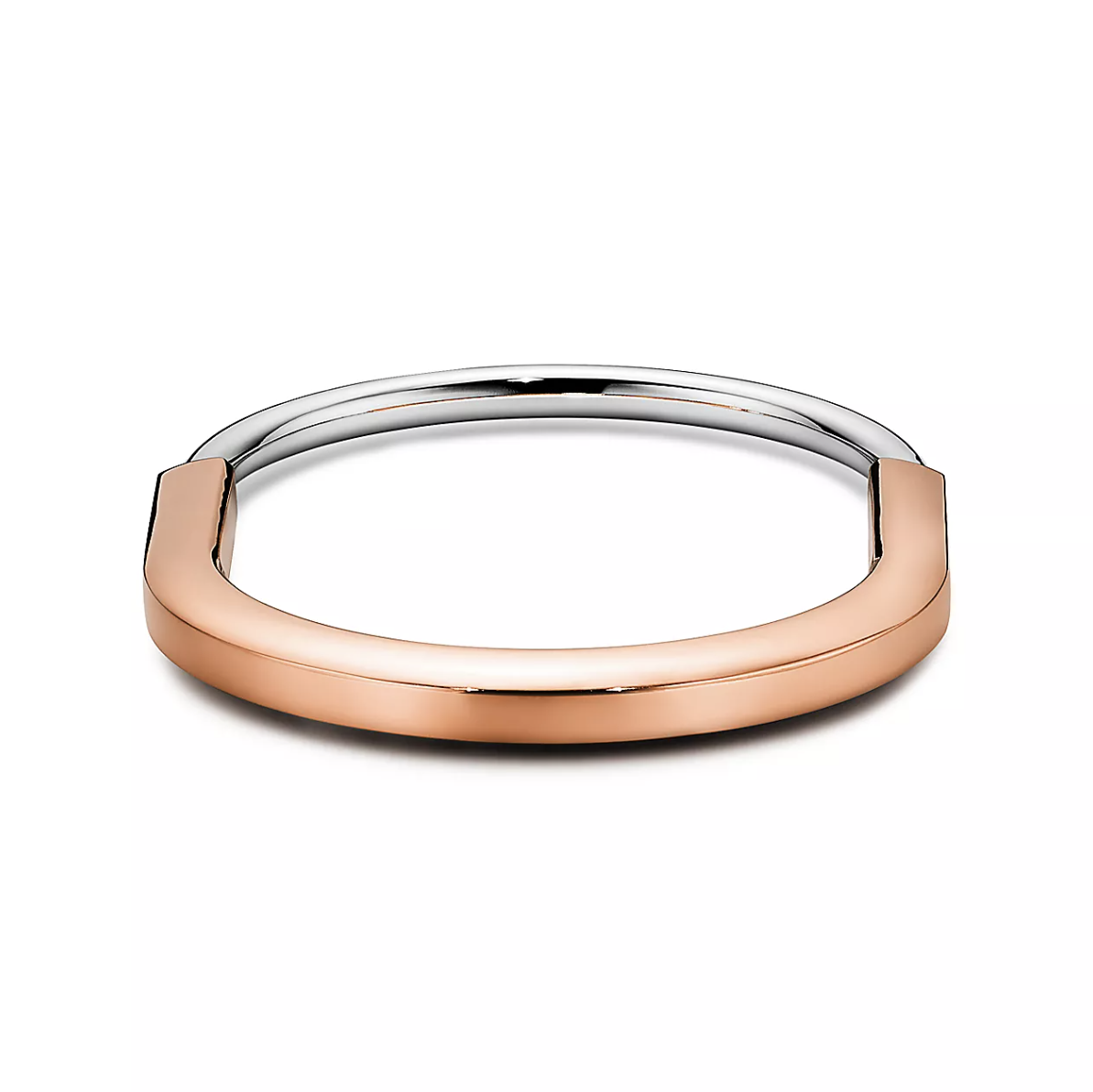 TIFFANY LOCK BRACELET ROSE AND WHITE GOLD