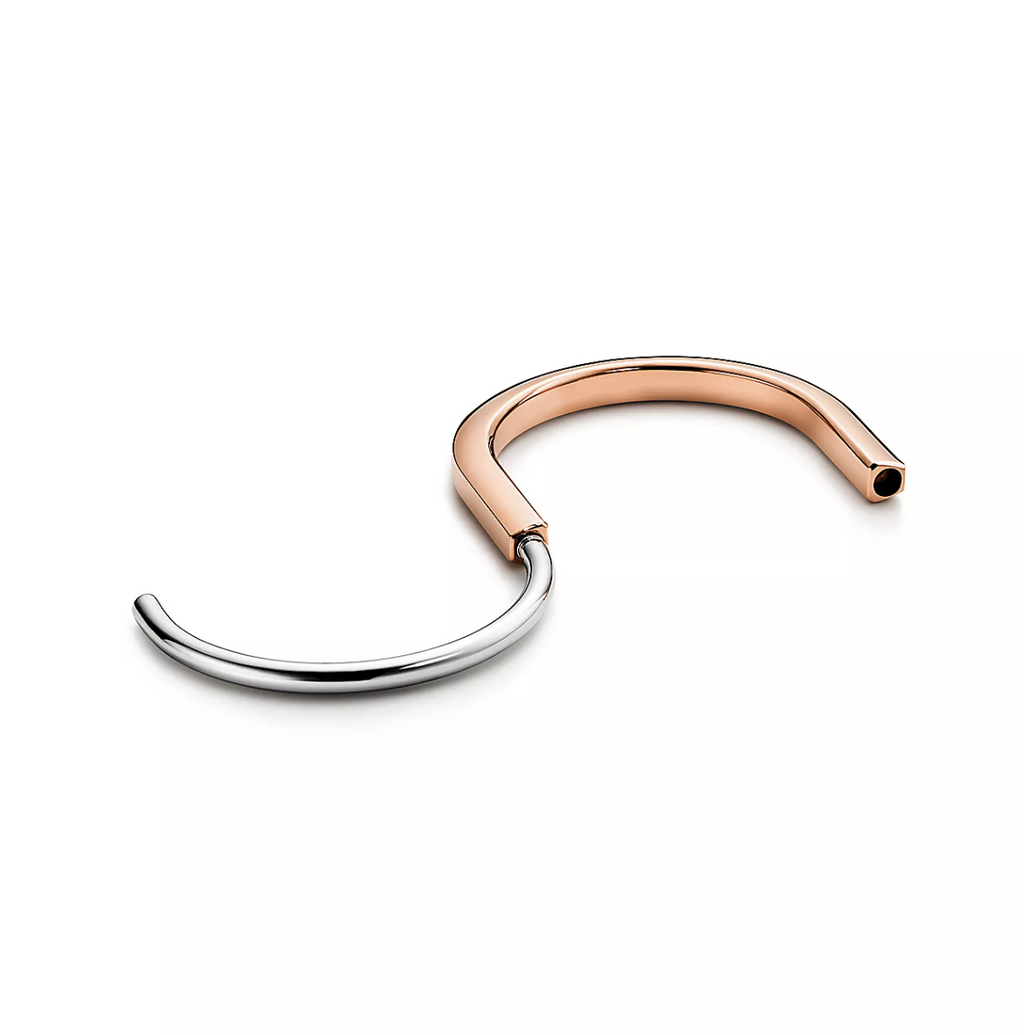 TIFFANY LOCK BRACELET ROSE AND WHITE GOLD