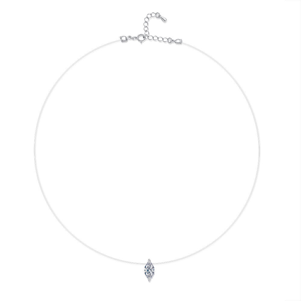 1 Carat Marquise-Shaped Mermaid Tears Moissanite Pendant Necklace