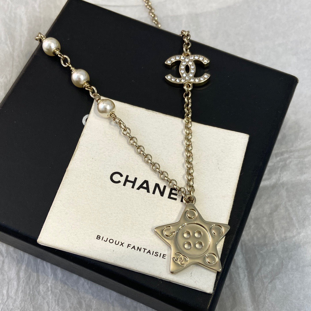 Chanel Star Gold Necklace