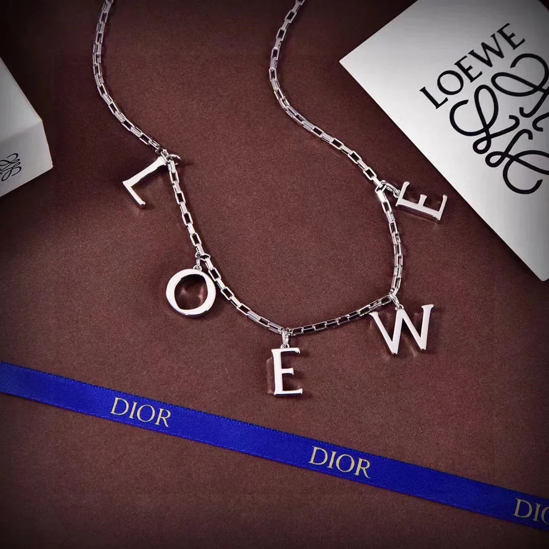 Loewe Letter Necklace Bracelet