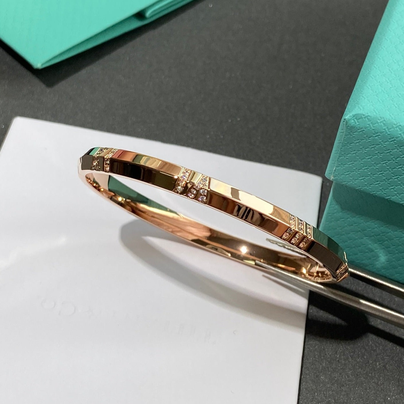 TIFFANY ATLAS X PINK GOLD BRACELET