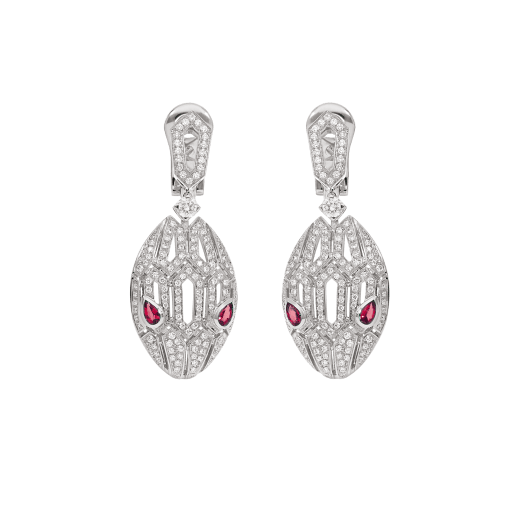 Bvlgari SERPENTI PINK DIAMOND EARRINGS