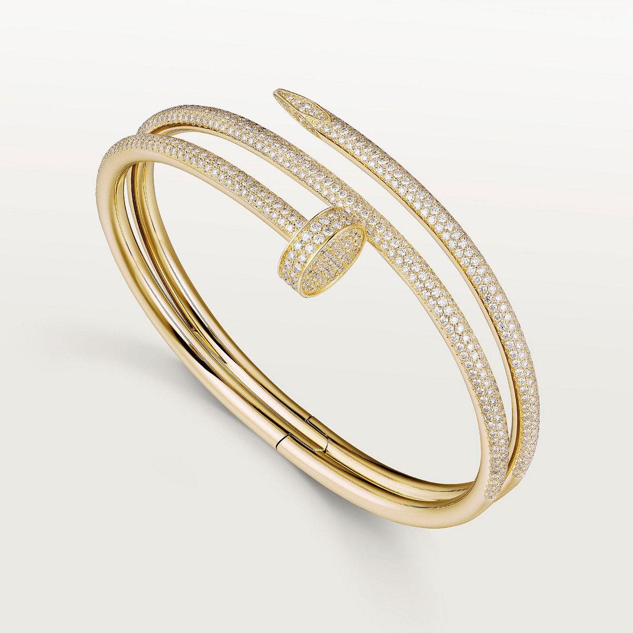 CARTIER JUSTE BRACELET 3.5MM DOUBLE ROW FULL DIAMOND