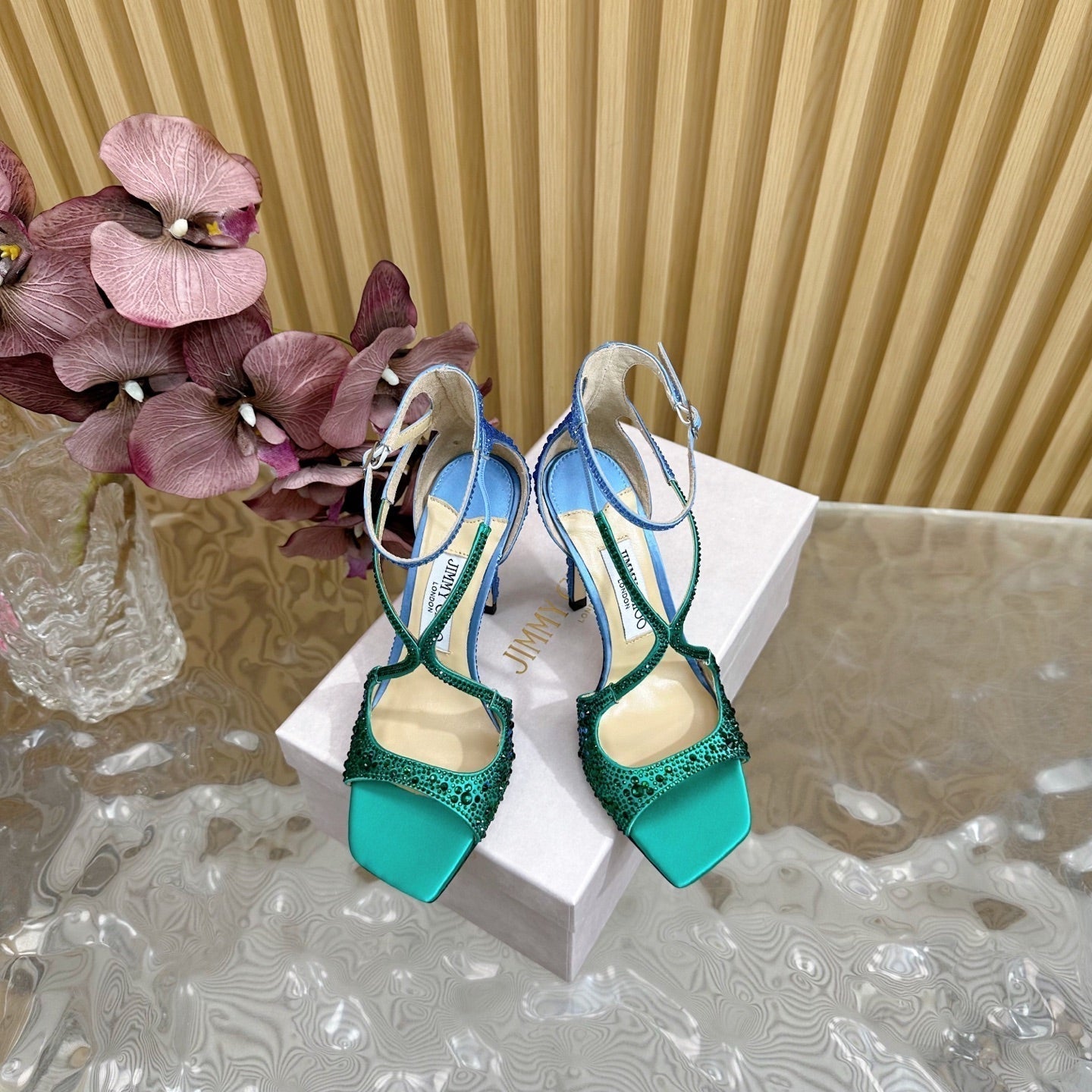 Jimmy Choo Sparkling Sandal High Heel