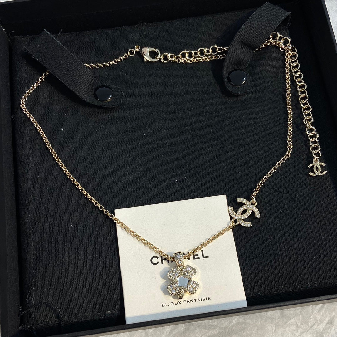 Chanel Clover Diamond Necklace