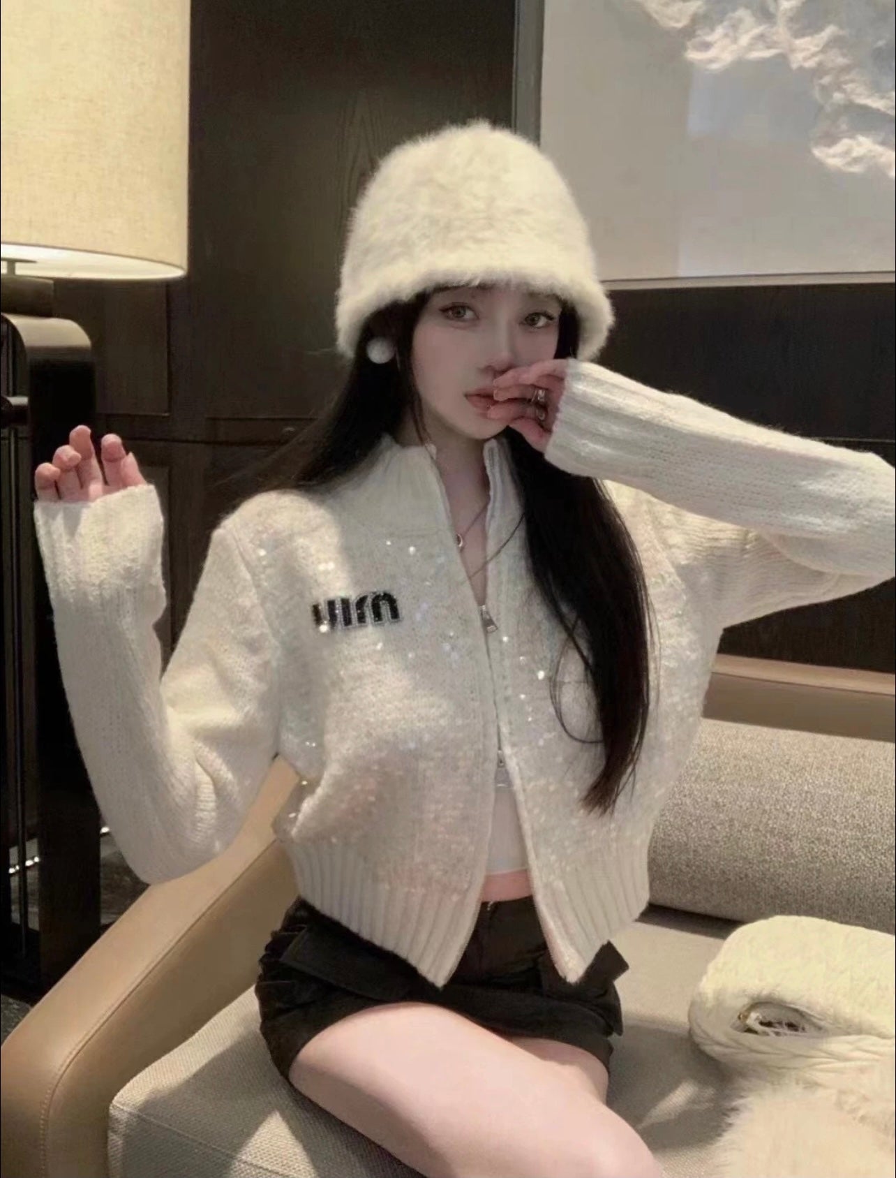 Miu Miu White Cardigan