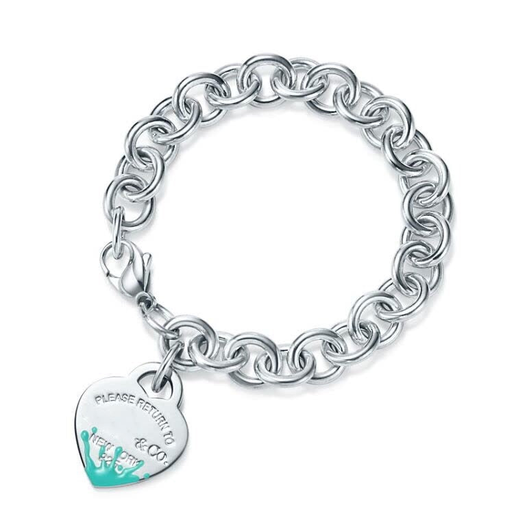 TIFFANY LOVE HEART RETURN TO TIF SILVER BRACELET