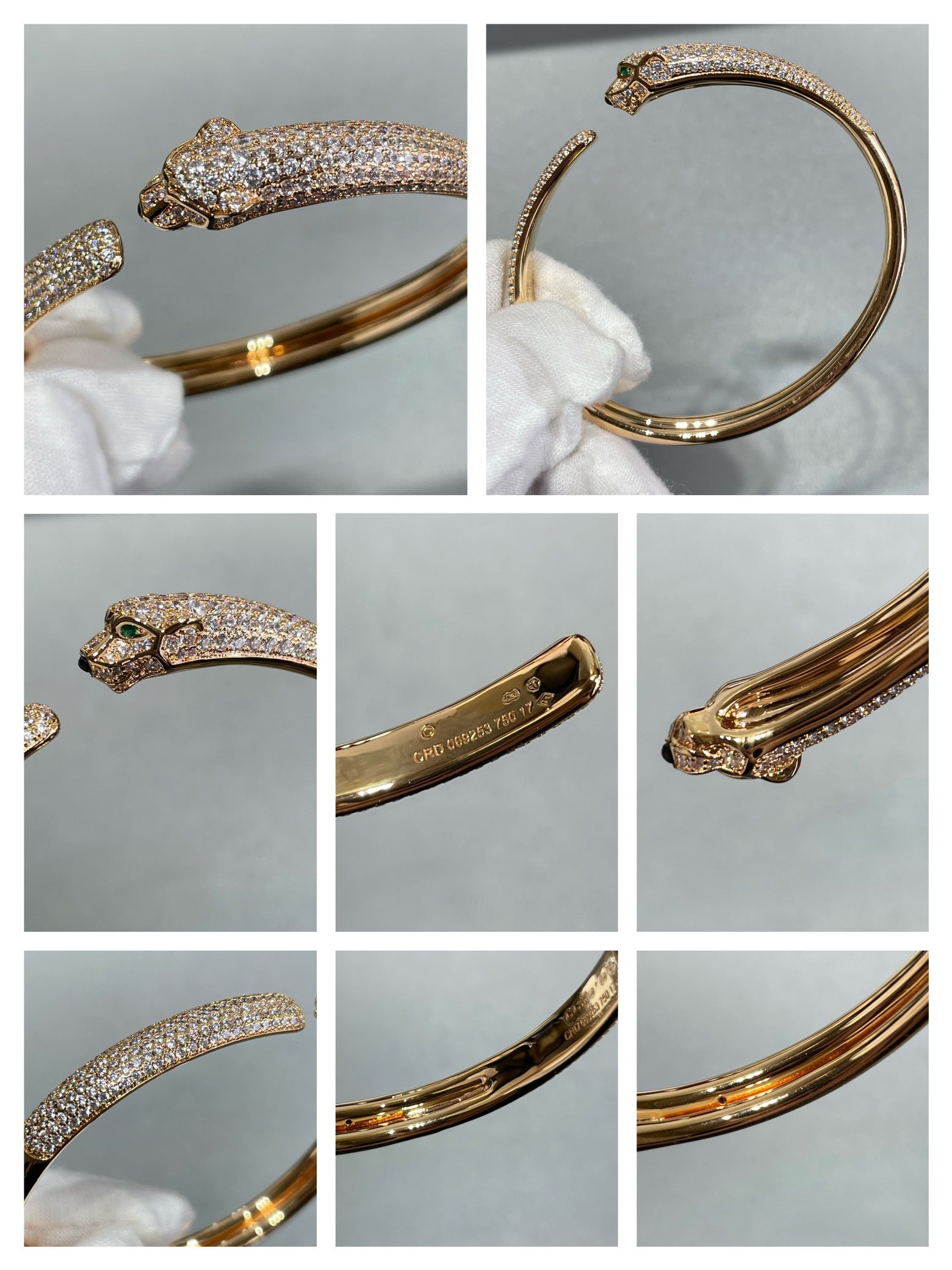 CARTIER PANTHERE FULL DIAMOND OPEN BRACELET